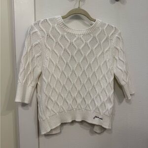 Ganni brand new cable knit backless sweater